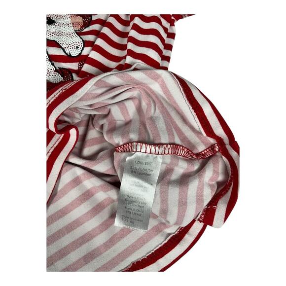 BTWEEN Youth Girls Unicorn Shirt Super Soft Size 6X Red White Great Condition - Picture 7 of 7